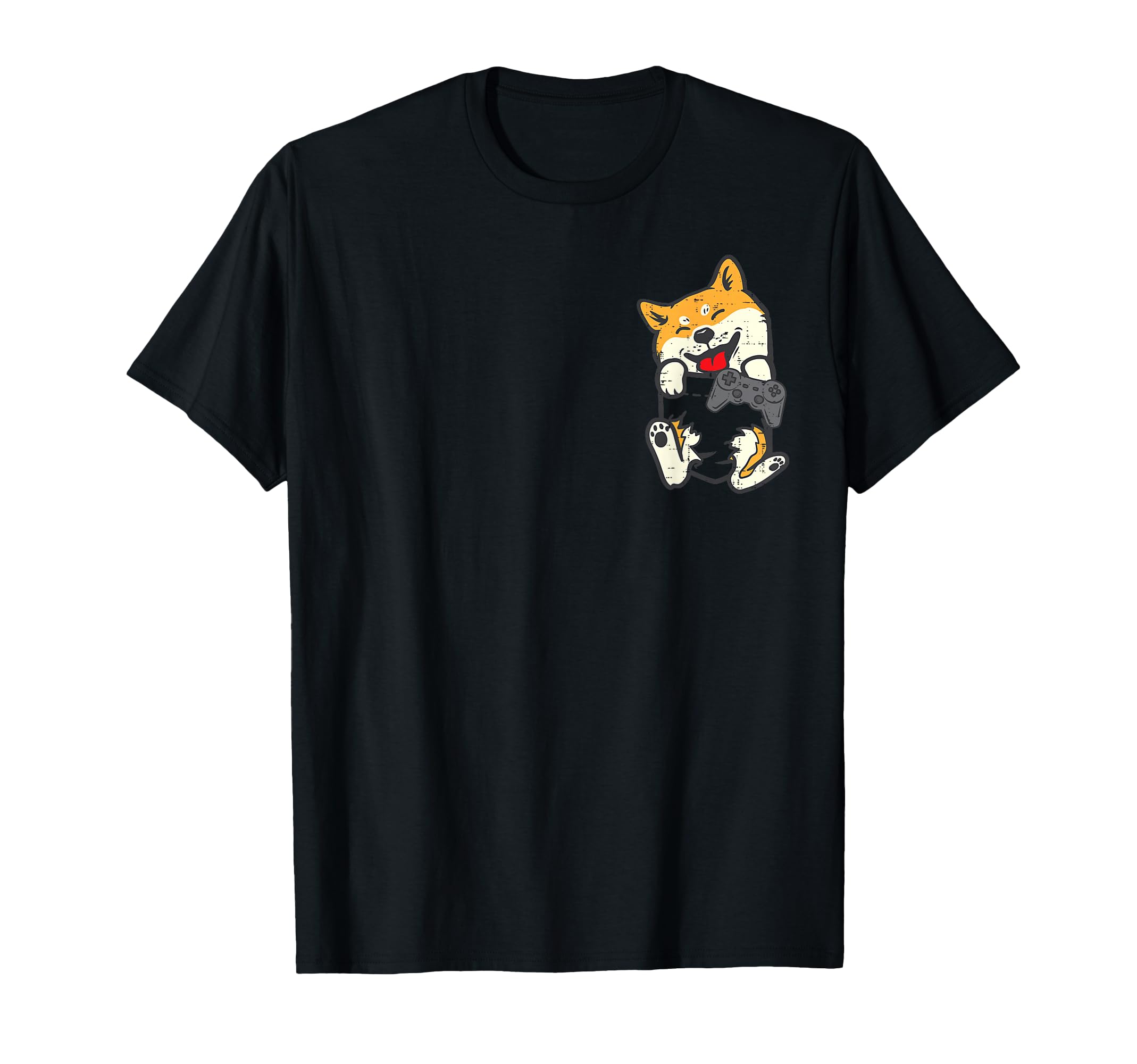 Shiba Inu Dog Gamer Pocket Kawaii Boys Kids Toddler Men Teen T-Shirt