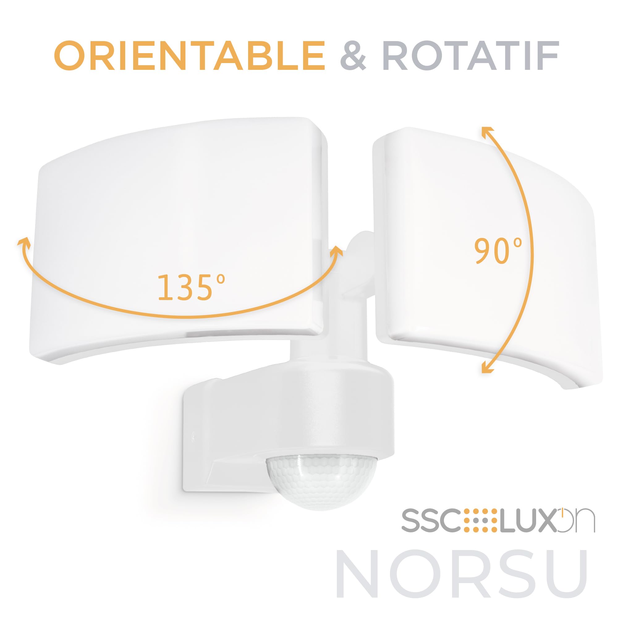 SSC-LUXon NORSU applique murale extérieure LED Up & Down double tête