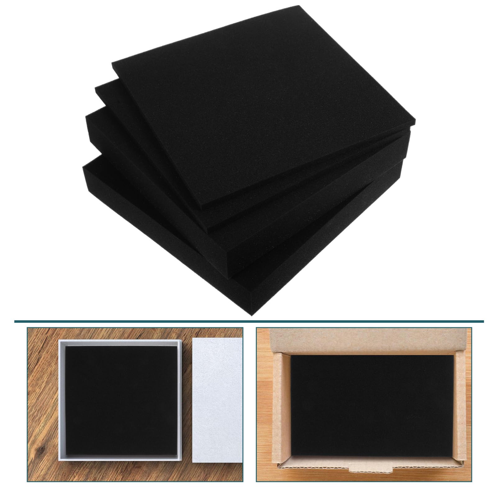 Lot De 4 Inserts En Mousse Pour Boîte À Outils En Mousse Haute Densité Pour L'emballage De Feuilles D'artisanat