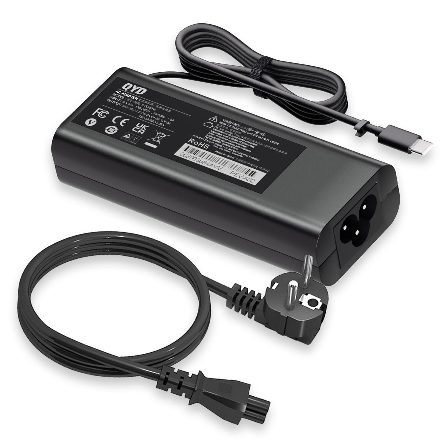 65W USB C Laptop Ladegerät für Dell Latitude 5320 2-in-1 5330 5400 5420 5430 5520 5530 7310 7320 2-in-1 7330 7410 7420 2-in-1 7430 7520 7530 Chromebook 3100 XPS 13 LA65NM190 Netzteil Power Adapter