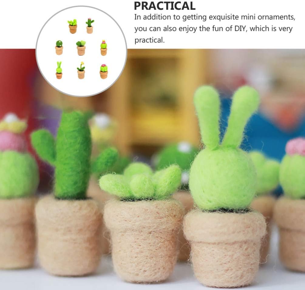 MAGICLULU Wool Felting Kit 8pcs Needle Felt Material Set for DIY Decorations Boys and Kit