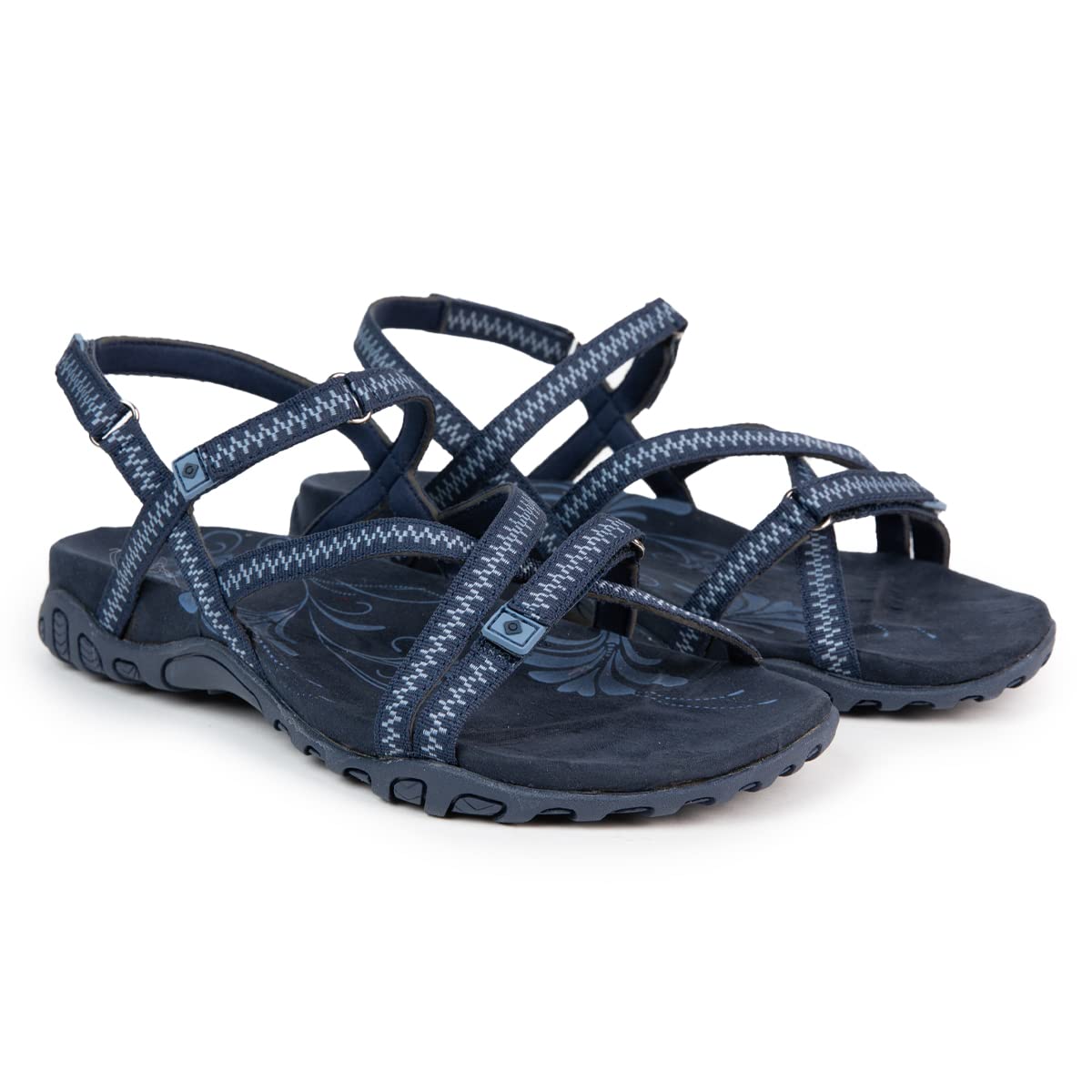 Izas Sandalias de Senderismo para Mujer Deportivas y Cómodas. Sandalias Planas de Verano para Trekking y Caminar de Diseño Ergonómico con 3 Ajustadores. Color Negro