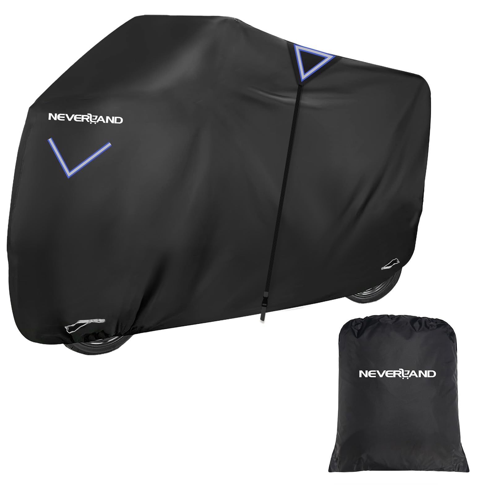 NEVERLAND Telo Coprimoto, Telo Moto per Esterno Interno impermeabile 295x110x140cm Tessuto Oxford 300D Copertura Moto Universale per Scooter Motorino Motocicletta XXXL