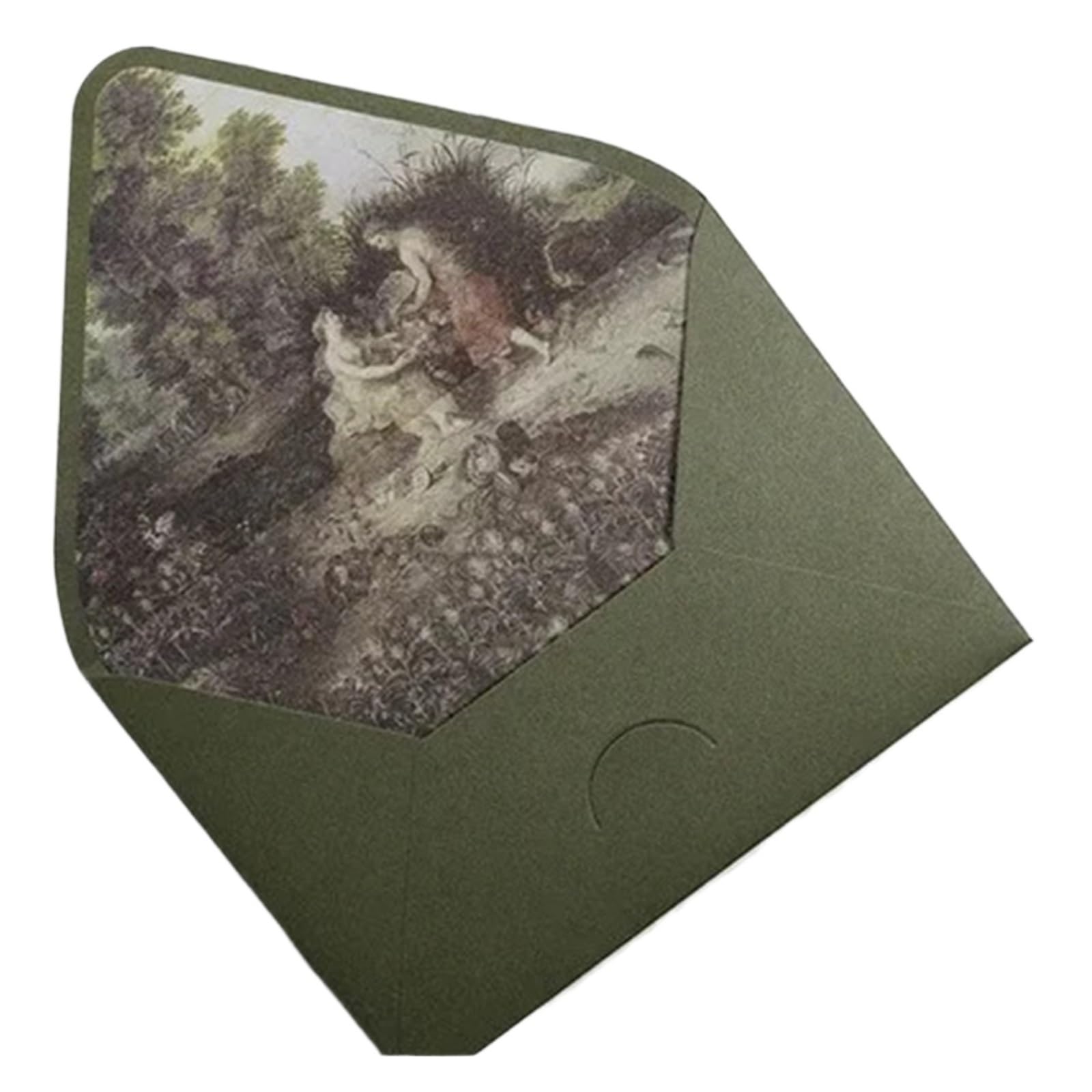 Zaproszenia ślubne, Wedding Invitation Envelopes Avocado Green 160x113.0 mm Pack Of 10 Pcs(Style1)