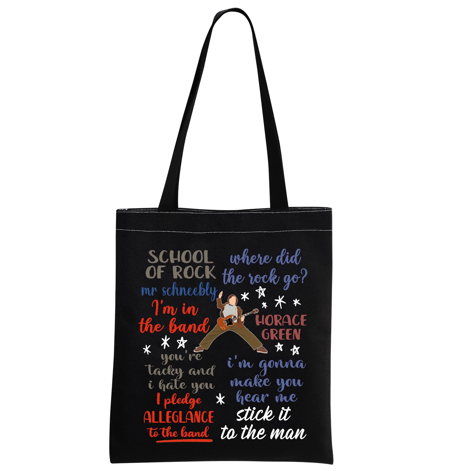 MNIGIUR-ock Tote Bag R-ock The Musical Gift R-ock Musical Merch R-ock Quote Musical Theater gift