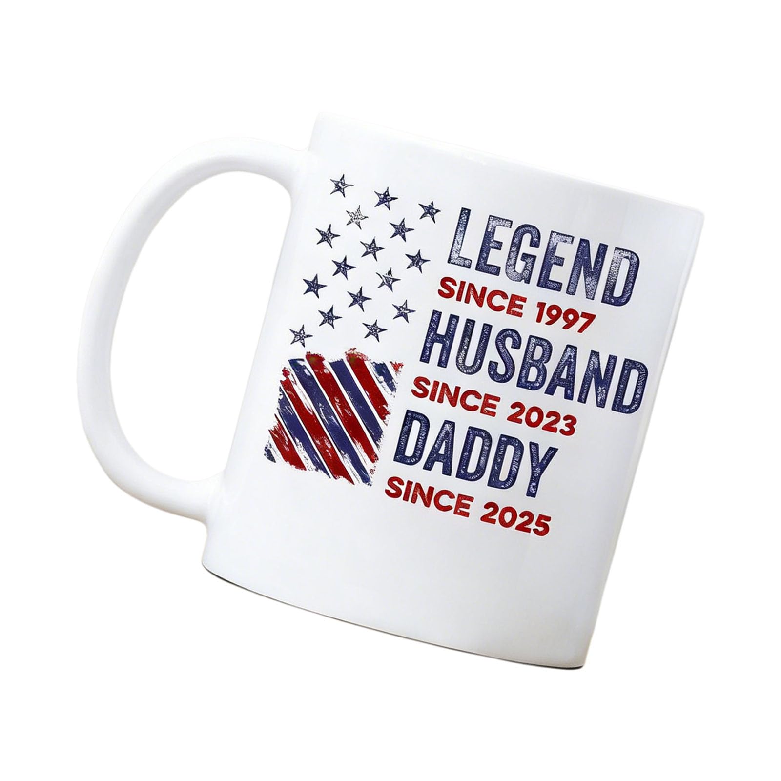 Tsophreniq Modern Drinking Mug for Him Funny Men ' s Legends Milestones Coffee Cup for Dad Husband Grandpa Fathers Day Birthday Gift Coffee Mug