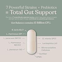 Vista 5 de SAVVY Gut Balance Probiotics for Women & Men, 15 Billion CFU, 7 Clinically Studied Strains, Digestive Health, Immune Support, Bloating Relief, 60