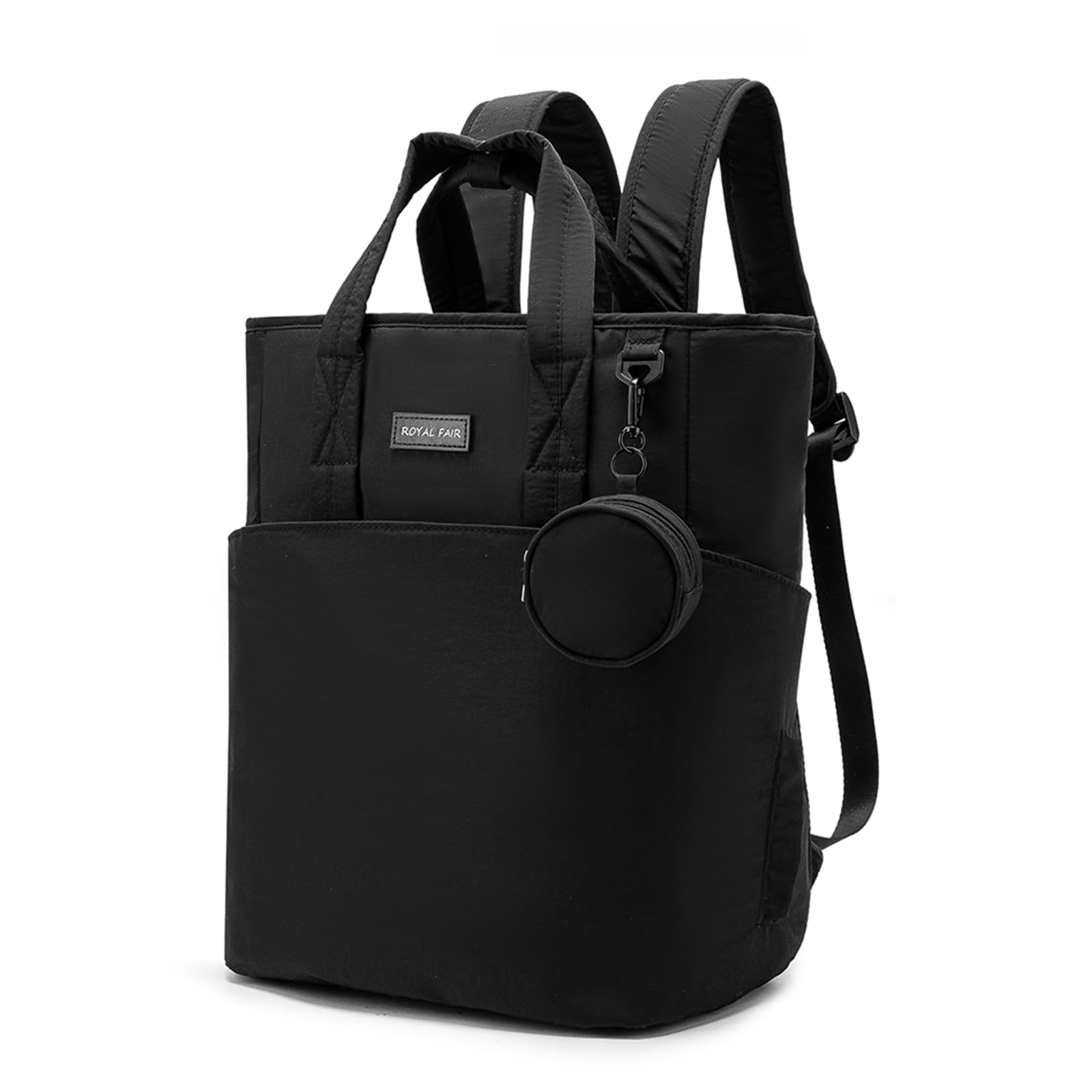 ROYALFAIR Wickelrucksack Baby, Große Wickeltasche Rucksack mit 3 Isolierten Flaschenfächern, Wasserdichte Windeltasche mit Kinderwagen Befestigung, Multifunktionale Mama Tasche für Reisen und Alltag