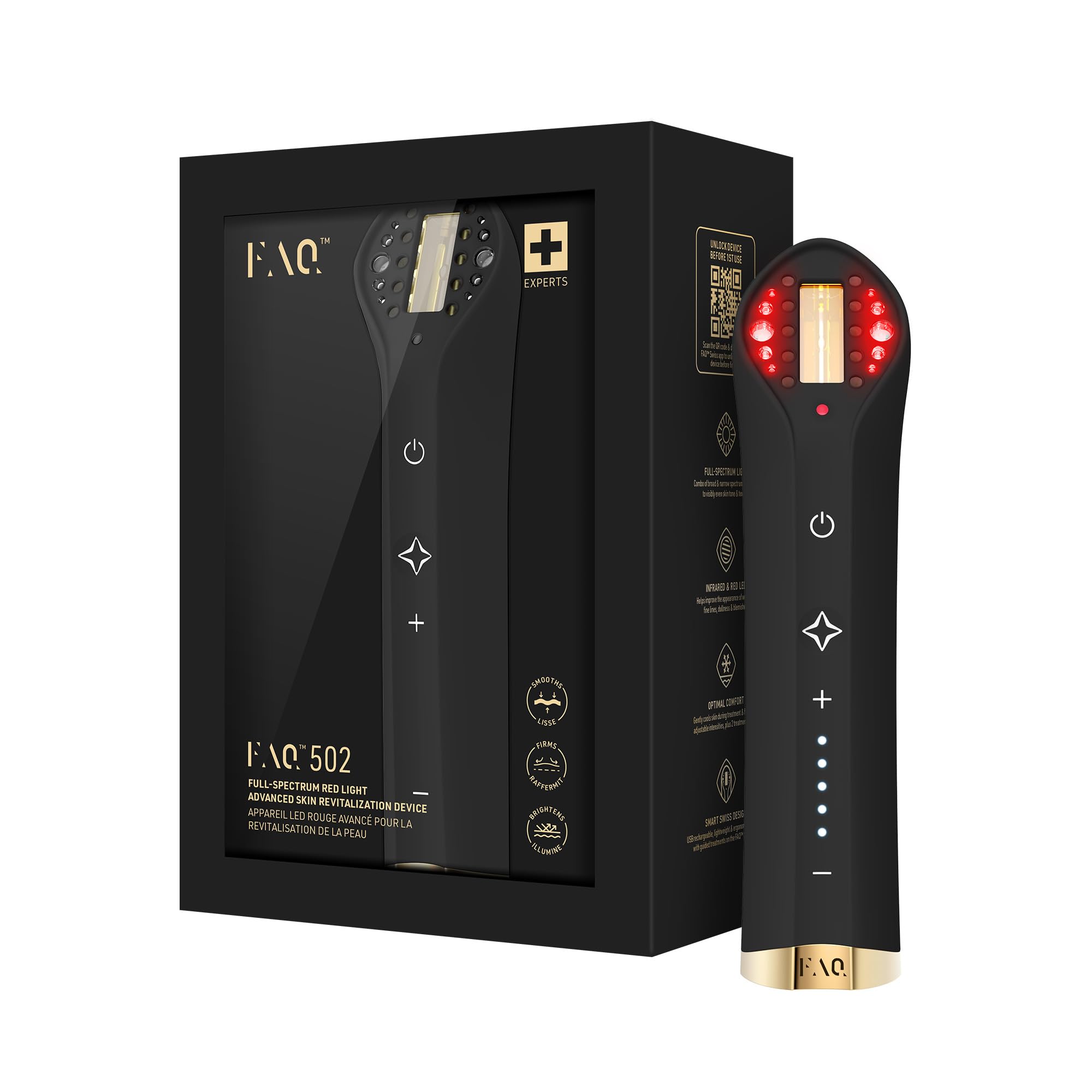 FAQ 502 Red Light & Infrared Beauty Wellness Lamp – LED Red Light for Radiance, Firmness & Youthful-Looking Skin at Home