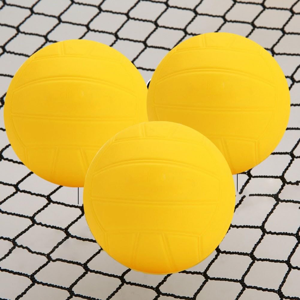 HpLive Lot de 2 balles de rechange en PVC souple avec rebond fort, 9 cm et 12,5 cm, jaunes, pour kit de jeu Roundnet, plage et pelouse