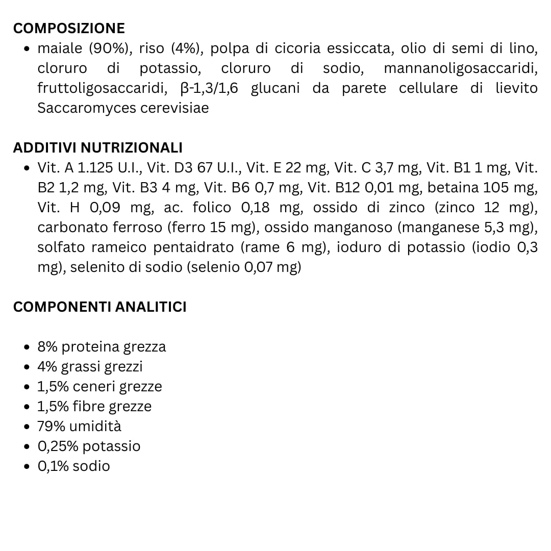 EXCLUSION Puppy All Breeds Intestinal Cane gusto Maiale e Riso | alimento umido completo per cani cuccioli di tutte le razze con disturbi intestinali, monoproteico, dietetico, 6 lattine da 200gr.