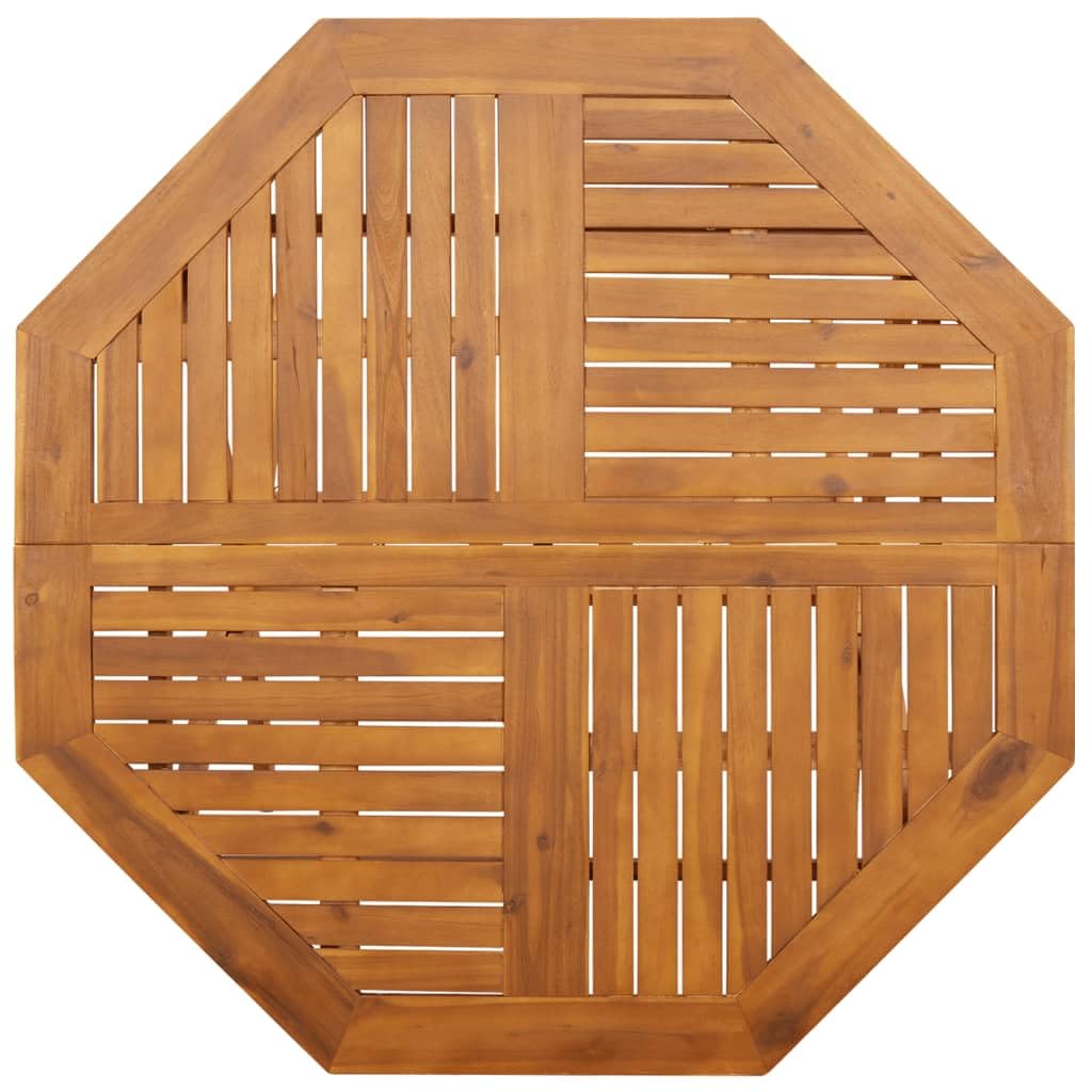 Tavolo da giardino pieghevole, diametro 110 x 75 cm, in legno massiccio di acacia | Superficie trattata a olio, design a doghe per il drenaggio dell'acqua, pieghevole salvaspazio, stabile per bevande