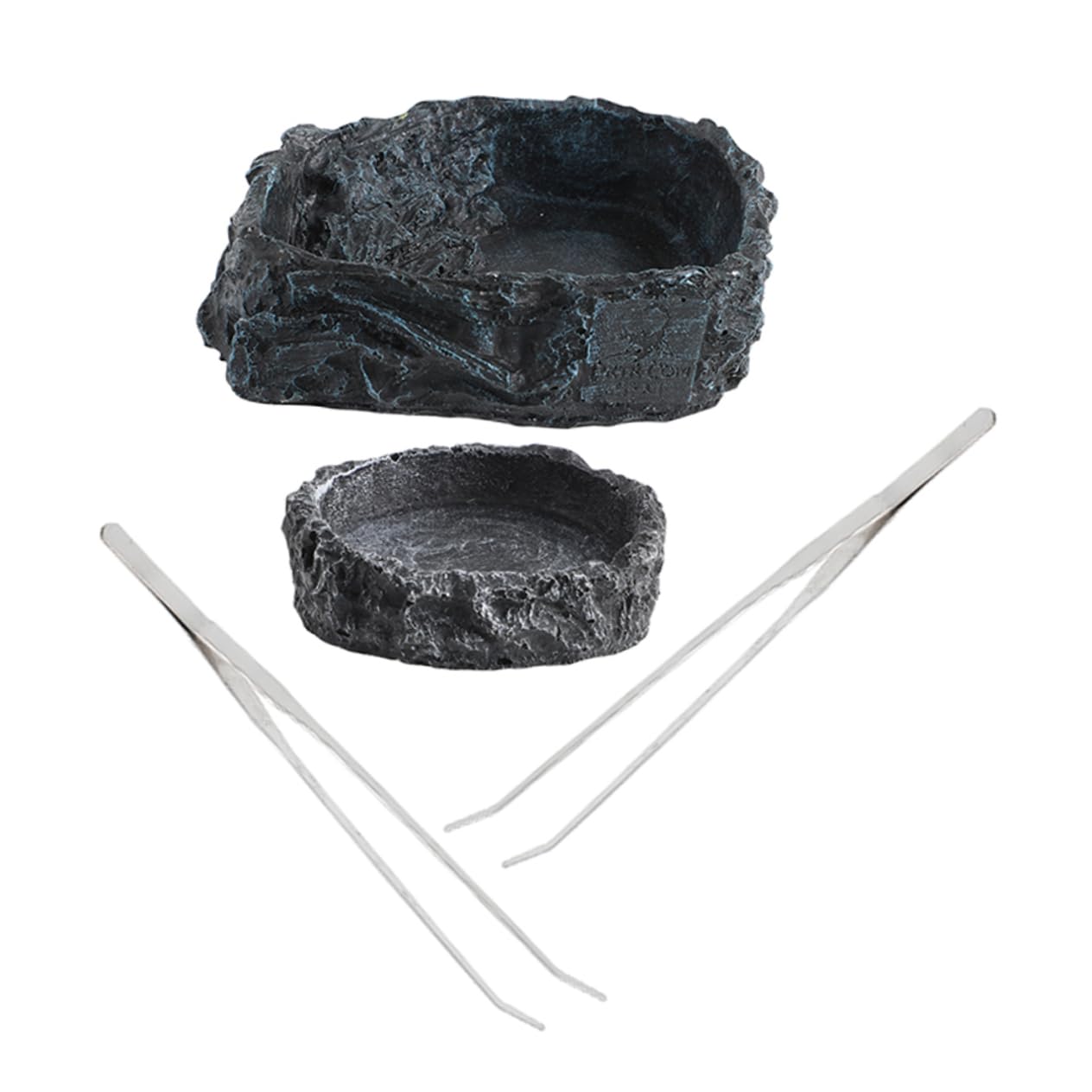 1set Ciotole per Cibo per Rettili con Pinze Curvate Ciotola per Tartarughe e Drago Barbuto Accessori per Terrario Alimentazione Sicura e Comoda per Rettili Ciotola Spaziosa per