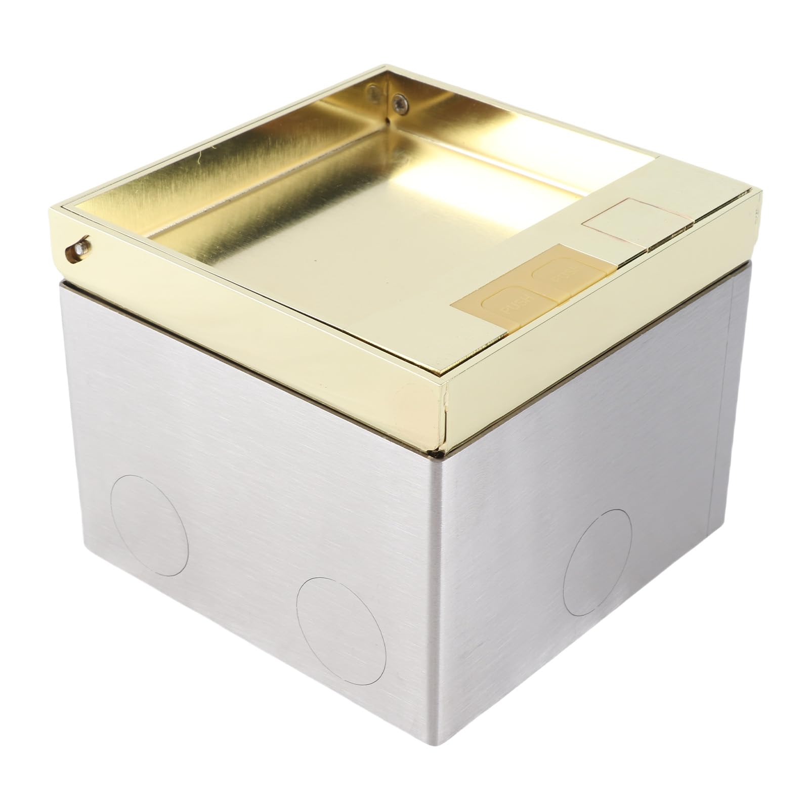 Presa a pavimento da incasso 16A 4000W in acciaio inossidabile color oro, scatola di derivazione elettrica per ufficio, scuola e casa.