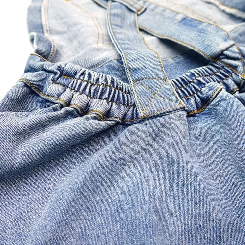 Image of KIDSCOOL SPACE Girls Denim Skirts,Little Big Girls Soft Stretchy Jeans Overall Dress