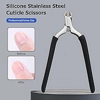 Vista 2 de Cortadora de cutículas, pinza de cutícula de 3/4 de mandíbula extremadamente afilada, herramientas profesionales para recortar cutículas de uñas