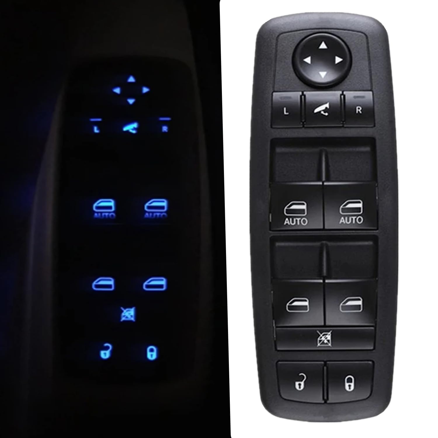 Pulsantiera Alzavetri 68139806AA Interruttore di Comando Alzacristallo per auto 68139806AB Compatibile per Freemont Journey Chrysler 300