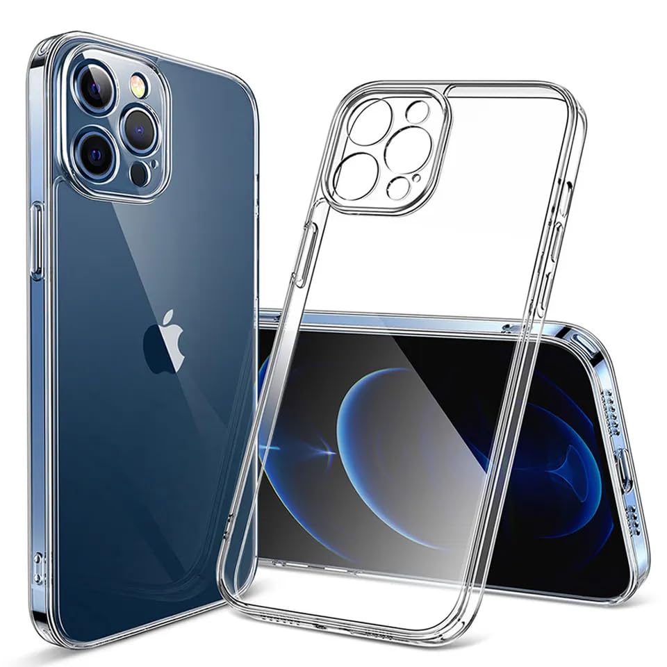 TechWork for iPhone 15, Pro, Pro Max, Plus Case, Transparent Clear Silicon 1.5mm Crystal TPU, Shockproof, Waterproof, Dirt-Resistant,Camera Protection (iPhone 15)