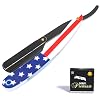Professional Straight Edge Razor for Men with 100-Pack Replaceable Derby Blades Barber Single Blade Shaving Razor -navajas para barbero USA