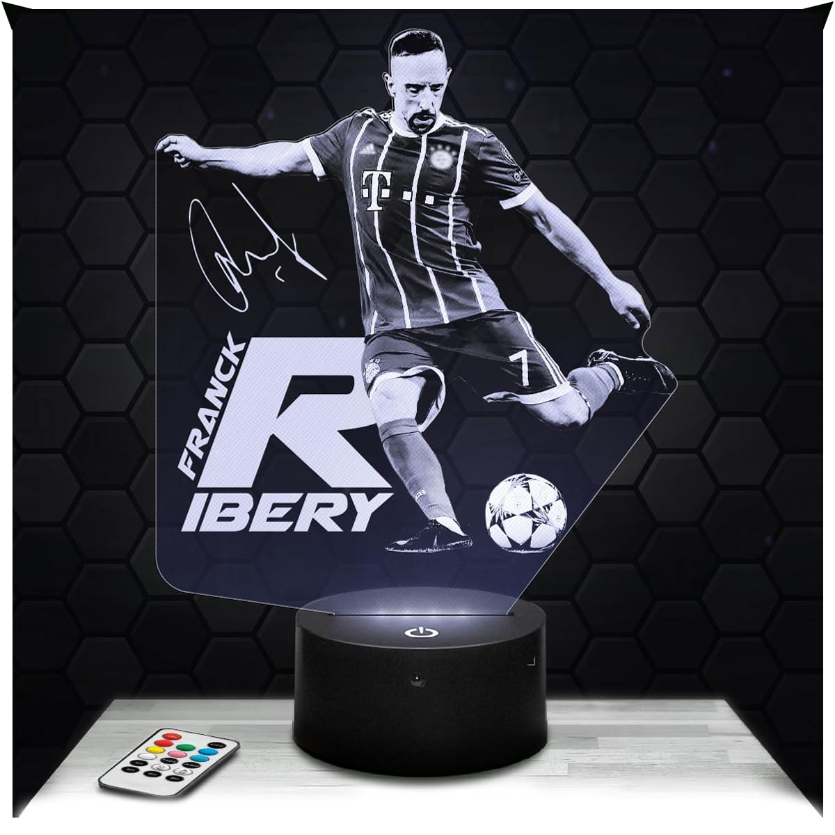 Lampephoto.fr - Franck Ribery Football Decoration Footballer, Gift idea for Men Franck Ribery Football Adult Night Light Room Decor. Original Christmas, Gift idea for Men, Led Bedside, Gifts