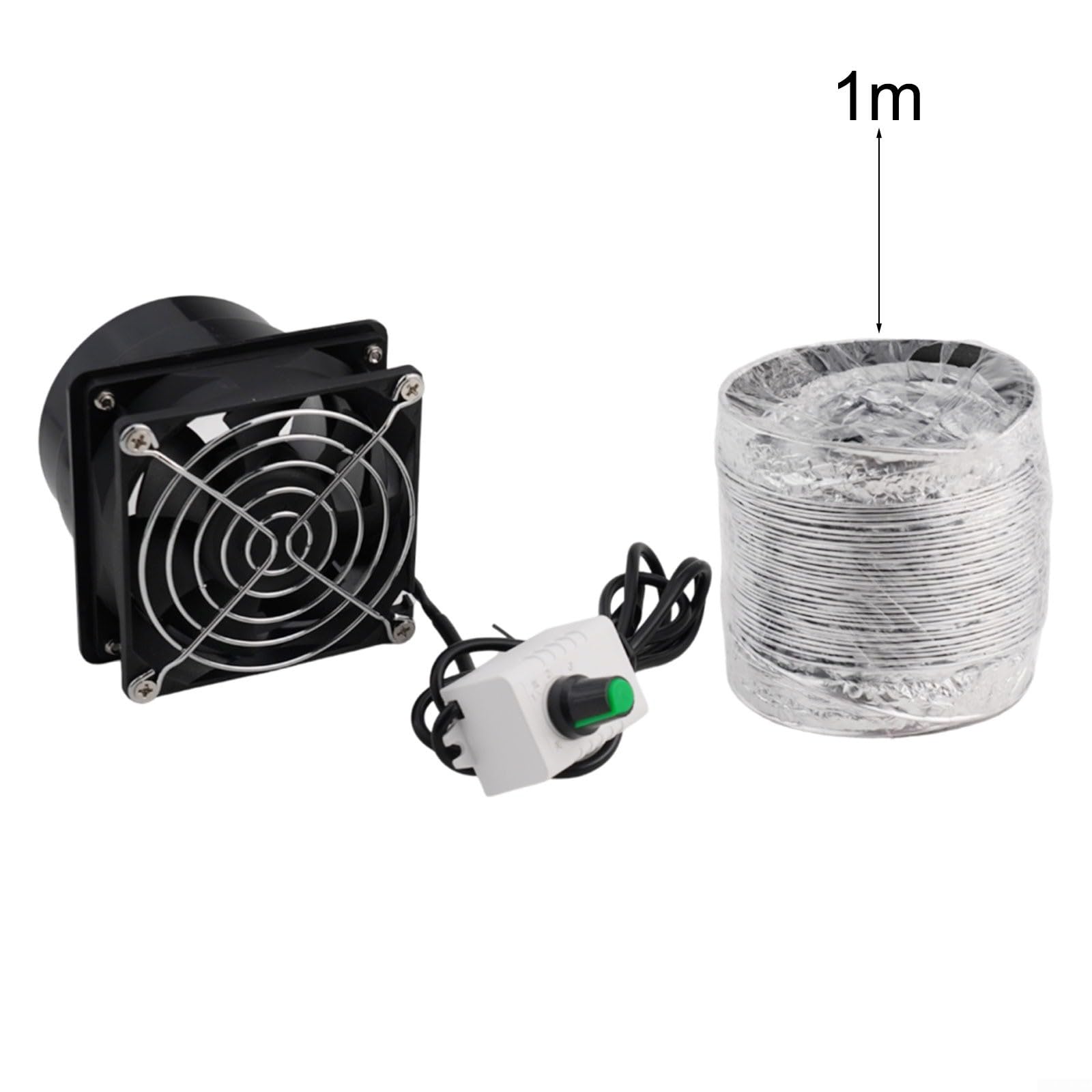 Ventilateur extracteur de fumée de soudure avec ventilateur réglable et tuyau de conduit pour atelier, cuisine (ventilateur + tuyau de 1 m)