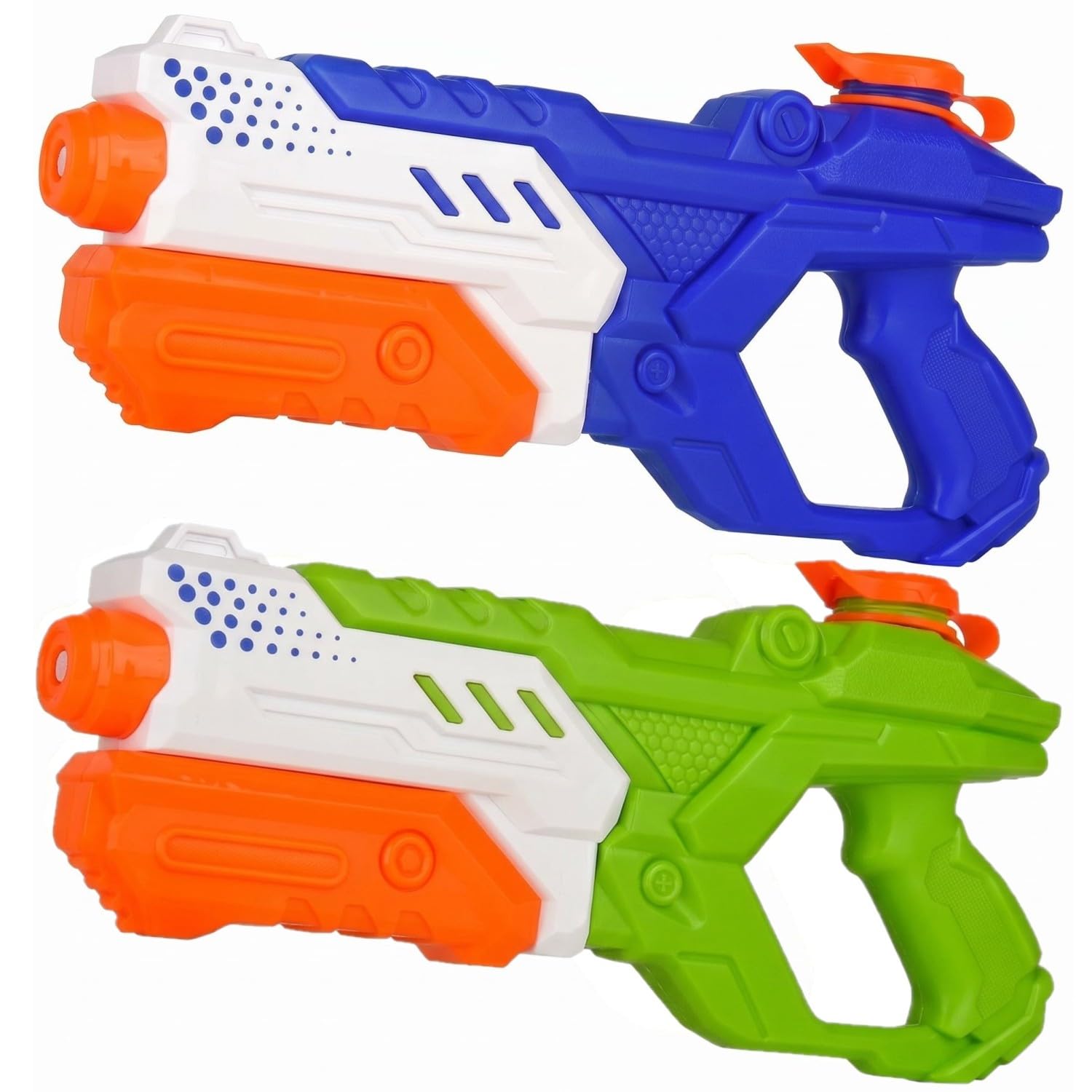 LATERN 2Pcs Water Guns for Kids, 600ml Powerful Squirt Blaster Soaker Long Range Water Blaster Shooter Beach Toy Squirt Gun for Summer Pool Garden Outdoor Waters Party Favors (2 Colors)