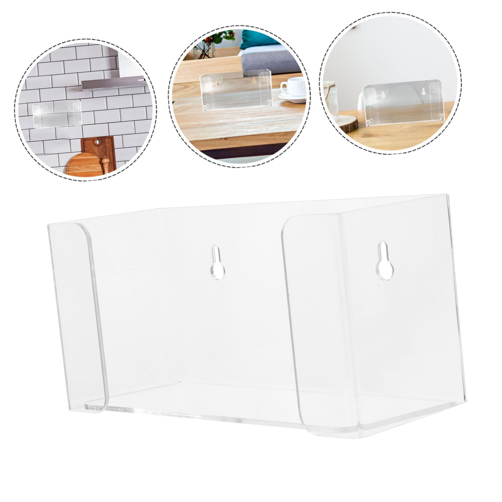 Ciieeo Mask Glove Dispenser Holder Wall Mount Acrylic Mask Storage Rack Solution