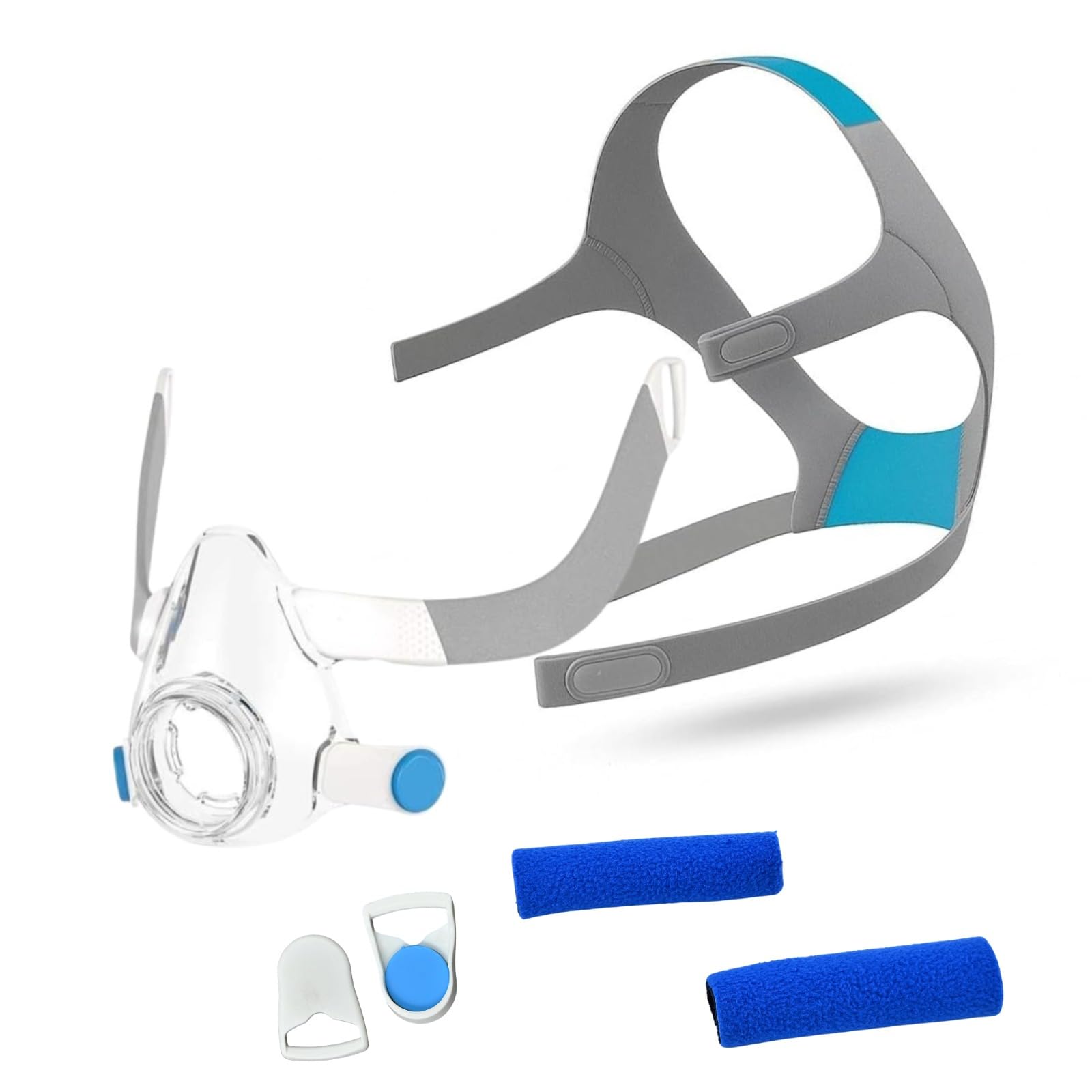 Set telaio di ricambio compatibile con maschera AirTouch/AirFit F20, include copricapo con clip magnetiche (senza gomito) – Vestibilità sicura e aderente