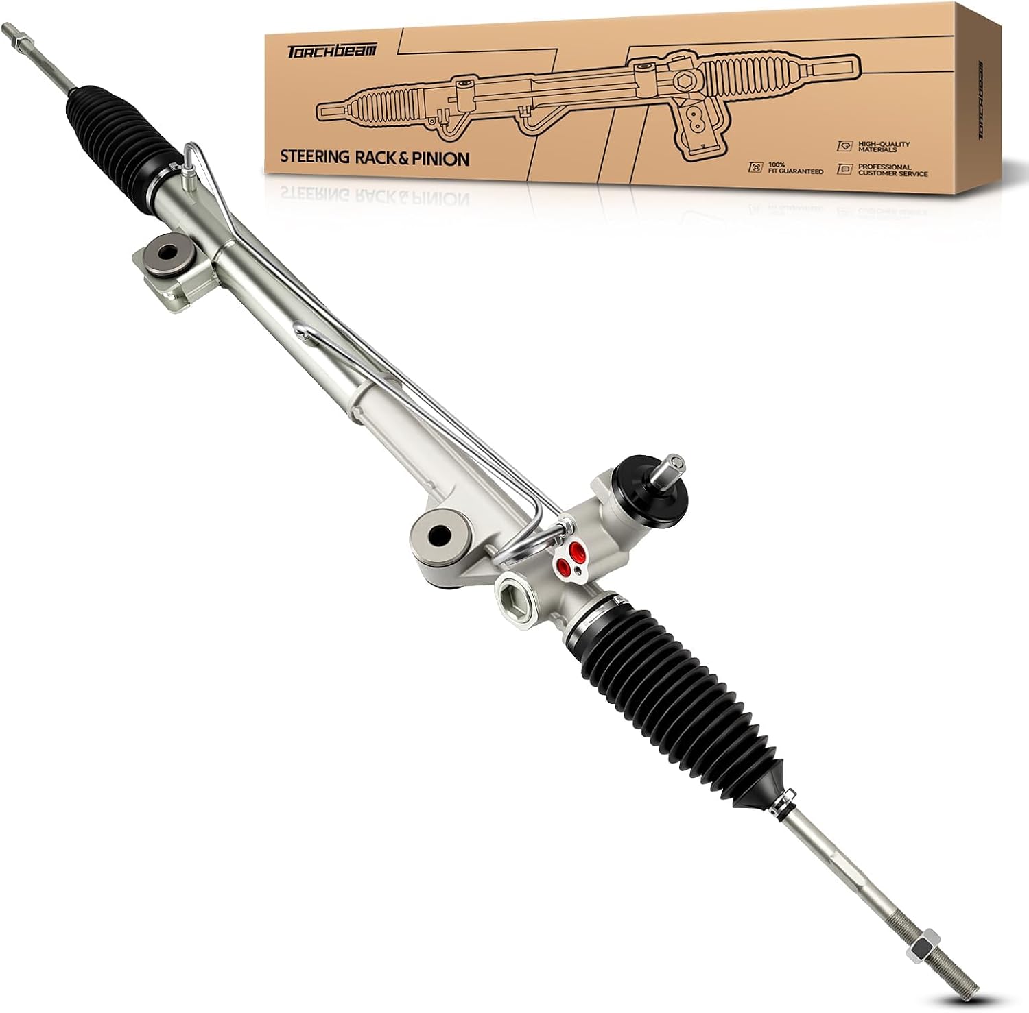 Torchbeam Power Steering Rack and Pinion Assembly with Inner Tie Rods