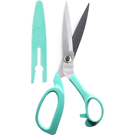 9-Inch Lightweight Fabric Scissors with Protective Cover