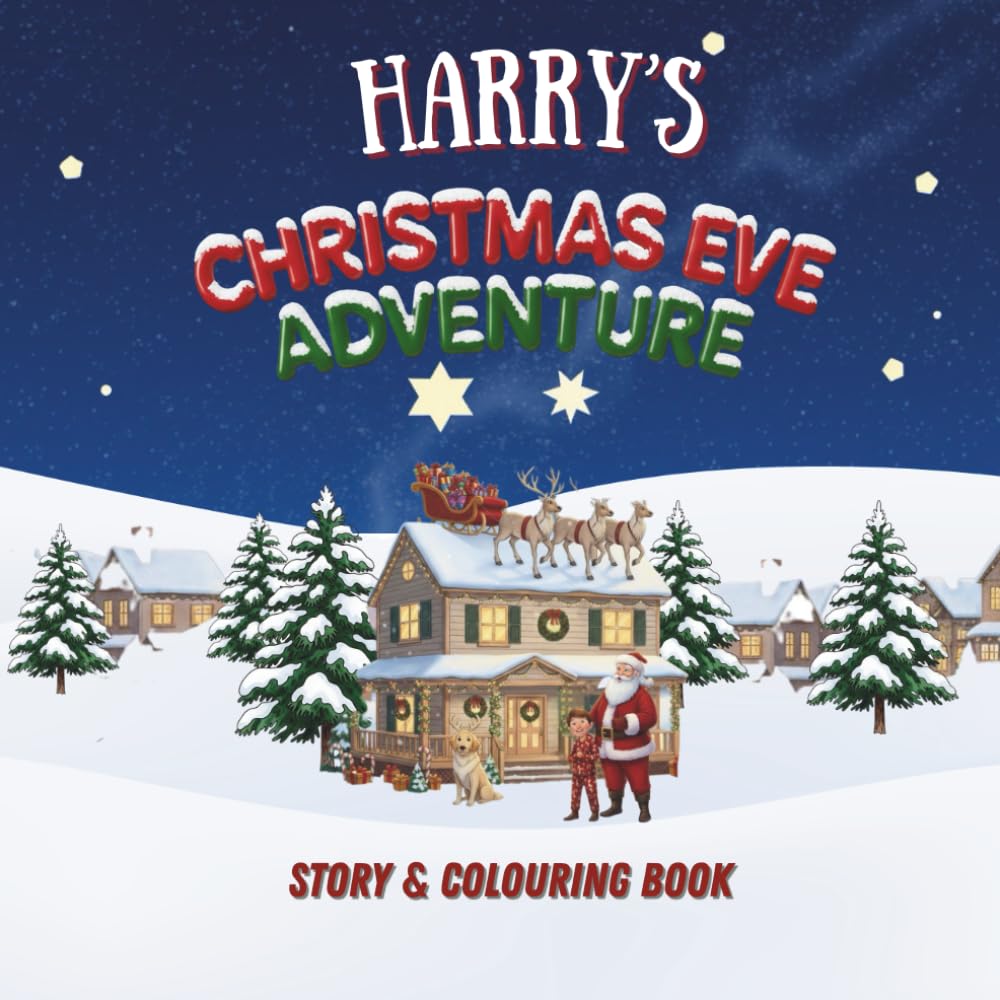 Harry's Christmas Eve Adventure!: YOUR CHILD, THE CHRISTMAS HERO! A Personalized Story & Colouring Book featuring your child. (A Christmas Eve Adventure)