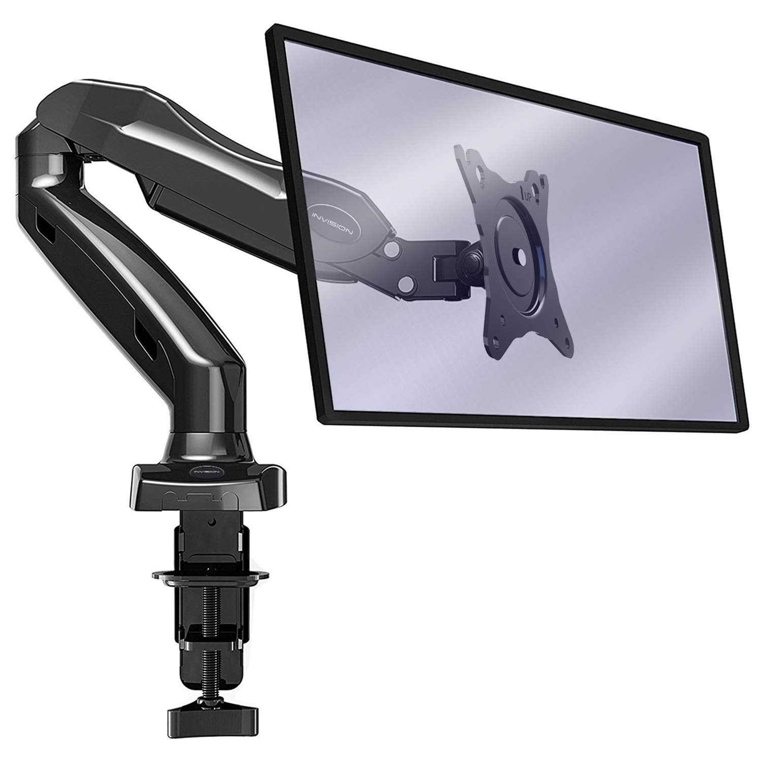 Buy Invision PC Monitor Arm Ergonomic Height Adjustable Assisted Full