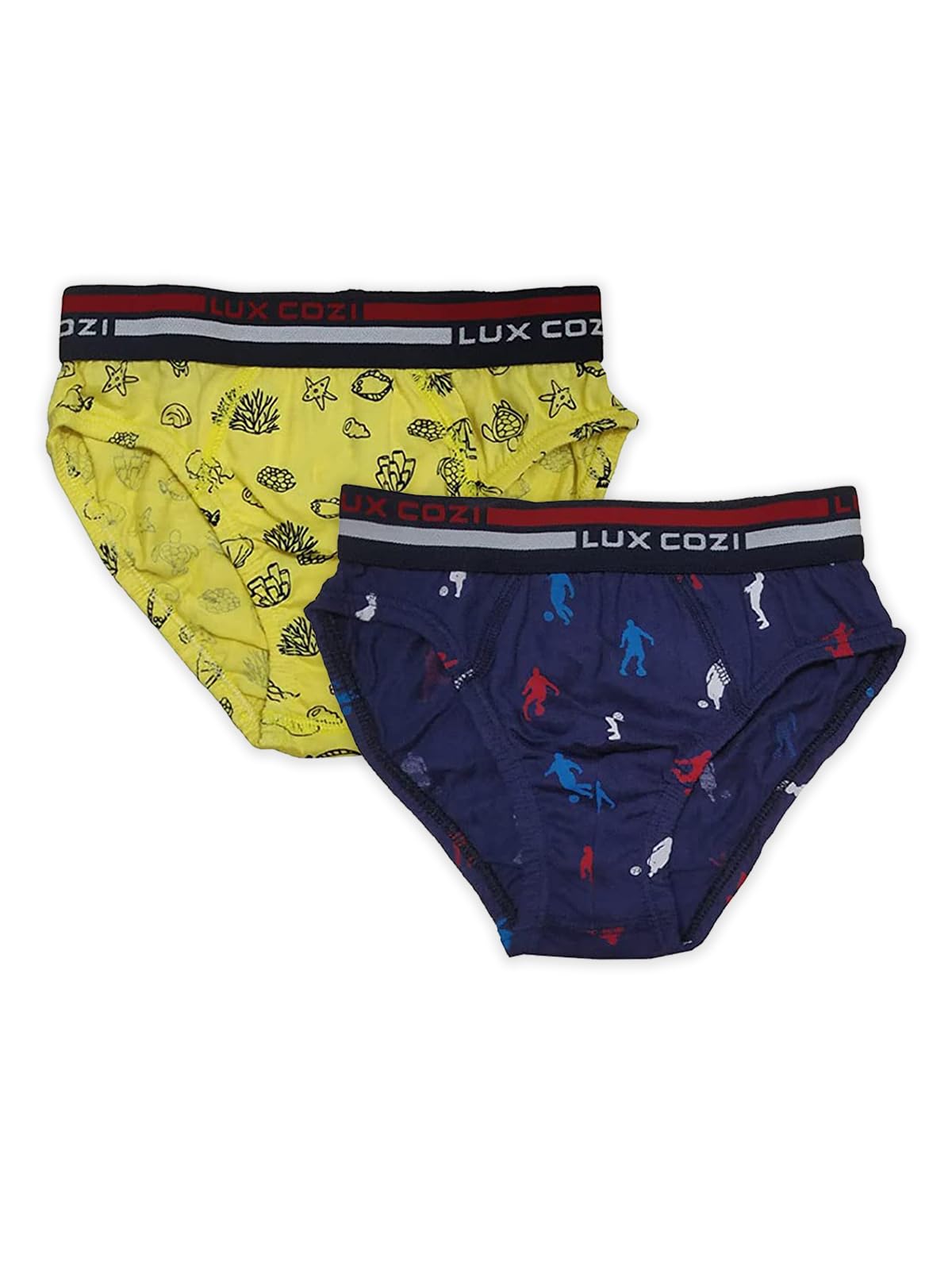 lux cozi Boy's Super Combed Cotton Outer Elastic Printed Brief with Ultra Soft Waistband | Colors & Prints May Vary|-picture-30