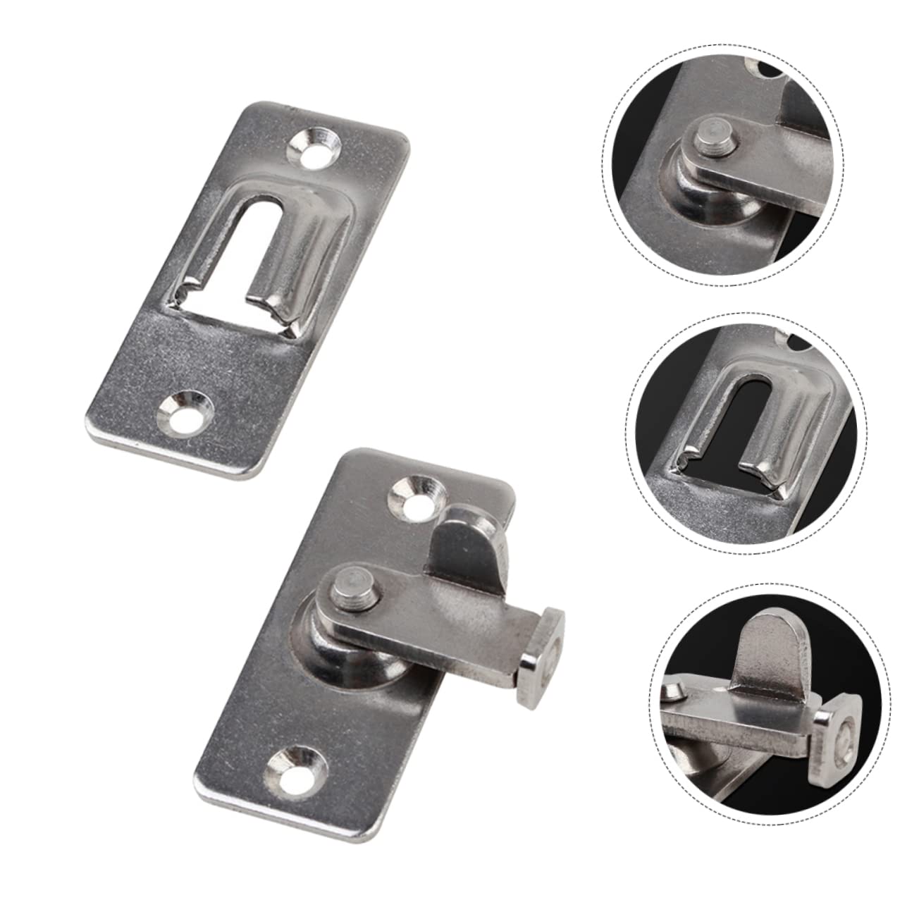 NUOBESTY 1 Set Serratura per Porta Scorrevole Inossidabile Chiusura Duratura per Interni Ed Esterni Facile Installazione e Manutenzione Sicurezza Affidabile con Design