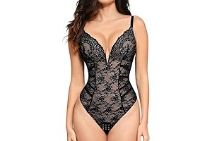 The Voluptuous Deep V Lace Bodysuit: Amplify Your Silhouette