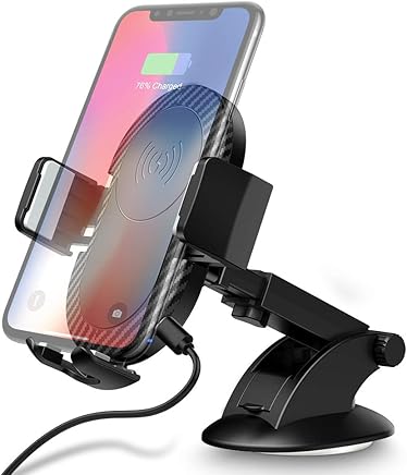 RAXFLY - Cargador inal?mbrico de Coche para iPhone X 8 Plus Samsung Galaxy Note 9 S9 S9 Plus Note 8 S8 y Dispositivos habilitados para Qi RAXFLY - Cargador inal?mbrico de Coche para iPhone X 8 Plus Samsung Galaxy Note 9 S9 S9 Plus Note 8 S8 y Dispositivos habilitados para Qi