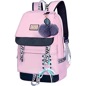 Schulrucksack Set Mädchen 3-teilig - Mit Kosmetiktasche & Geldbörse, Aesthetic Design