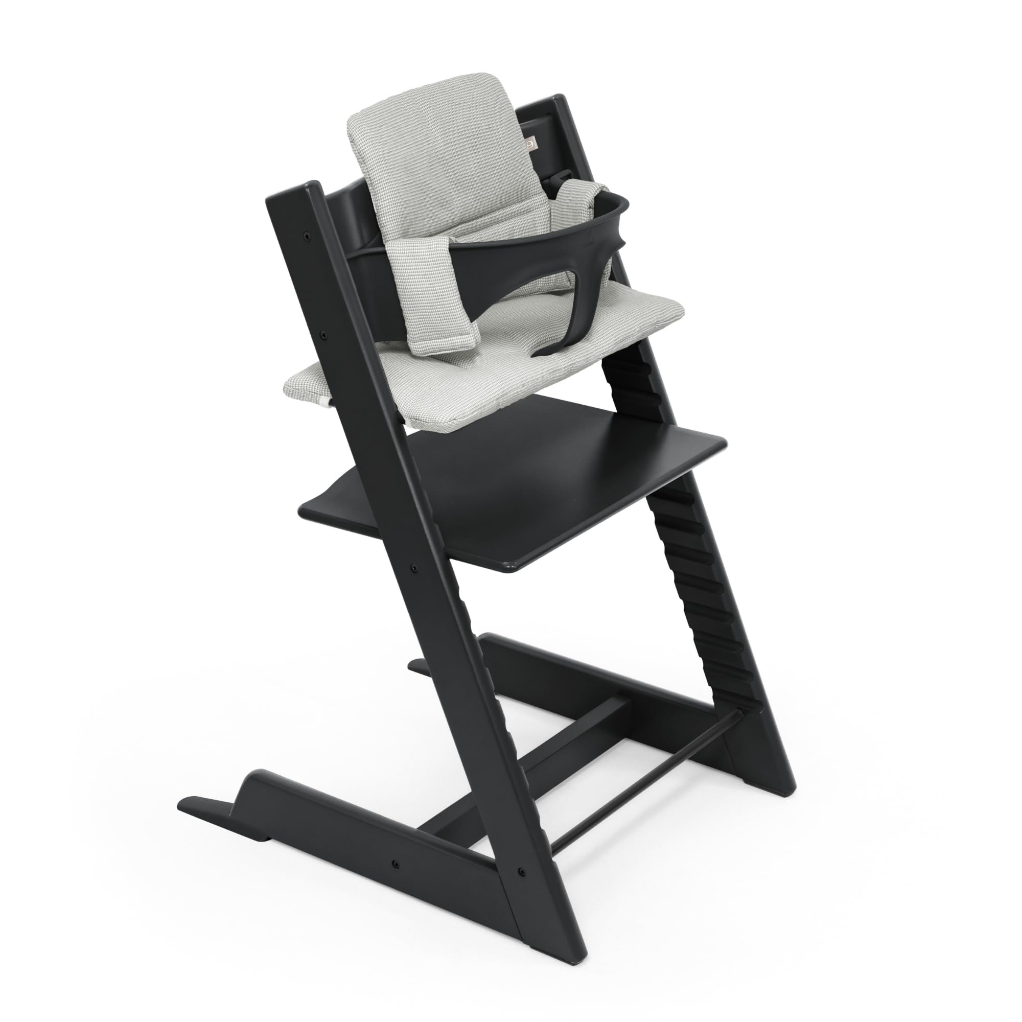 Krzesełko do karmienia Stokke Tripp Trapp (Storm Grey) z poduszką OCS (Nordic Grey) - zawiera krzesełko, zestaw dla niemowląt 2 w wieku 6-36 miesięcy i poduszkę, regulowane, ergonomiczne