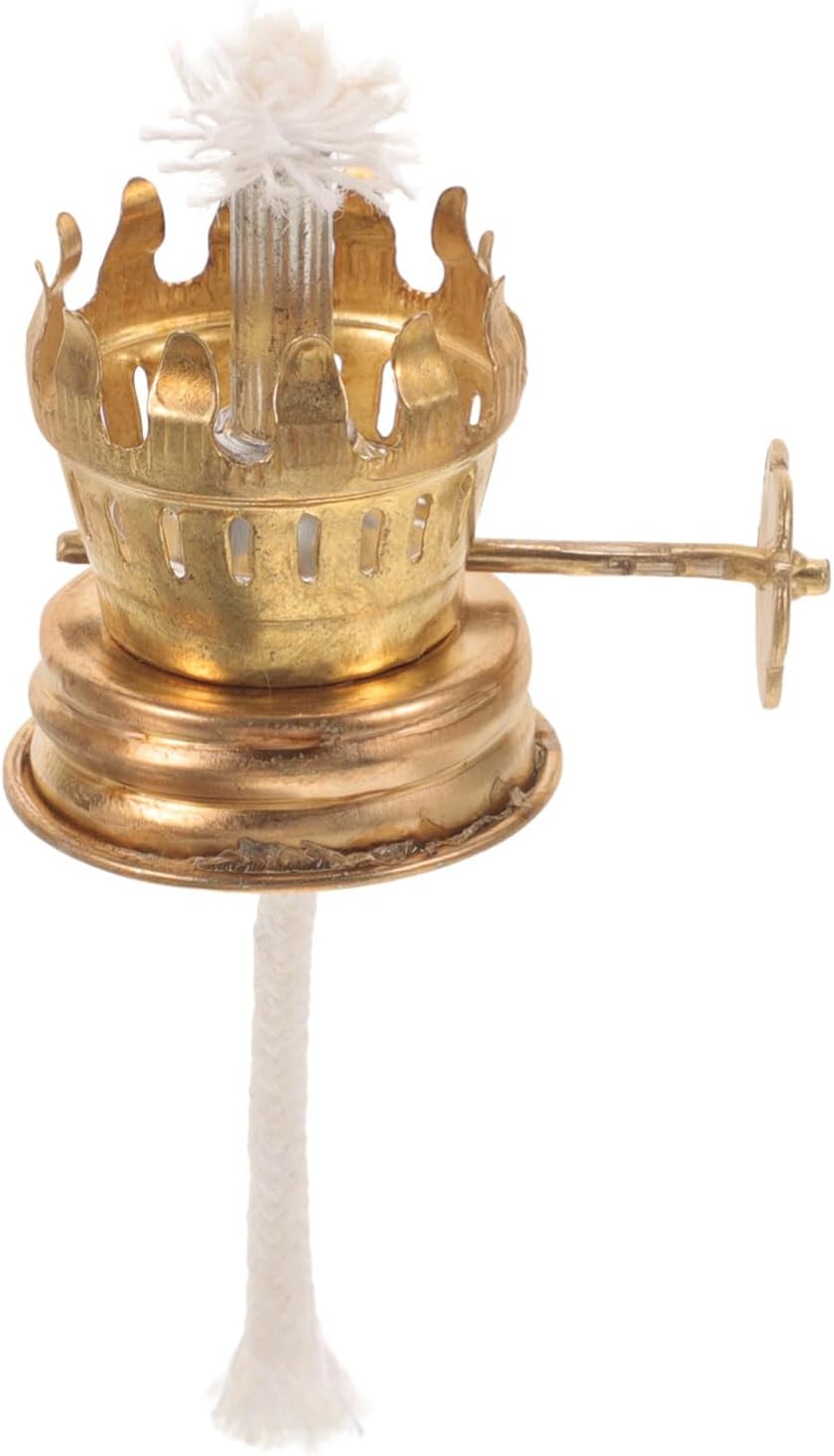Oil Lamp Burner Replacement Metal Base Kerosene Lamp Fittings Mini Brass Wick Holder