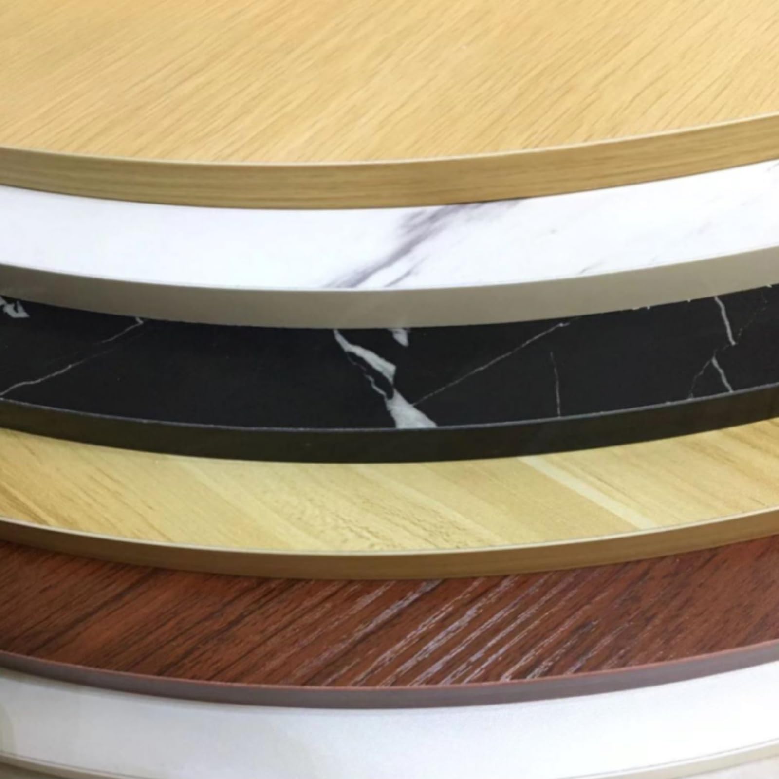 Lazy Susan Gramofon do biurka stojącego i domowego biura, 61 cm, obrotowa taca do serwowania, gładka i cicha, DIY, biurko, wykończenie z białego kamienia