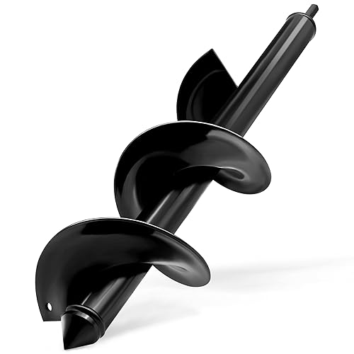 Vista 12 de TCBWFY Broca de barrena de 24 pulgadas para plantar - Mango largo de 1.2"x24" Plantadora fácil Barrena de jardín - Barrenas para bulbos y plantas