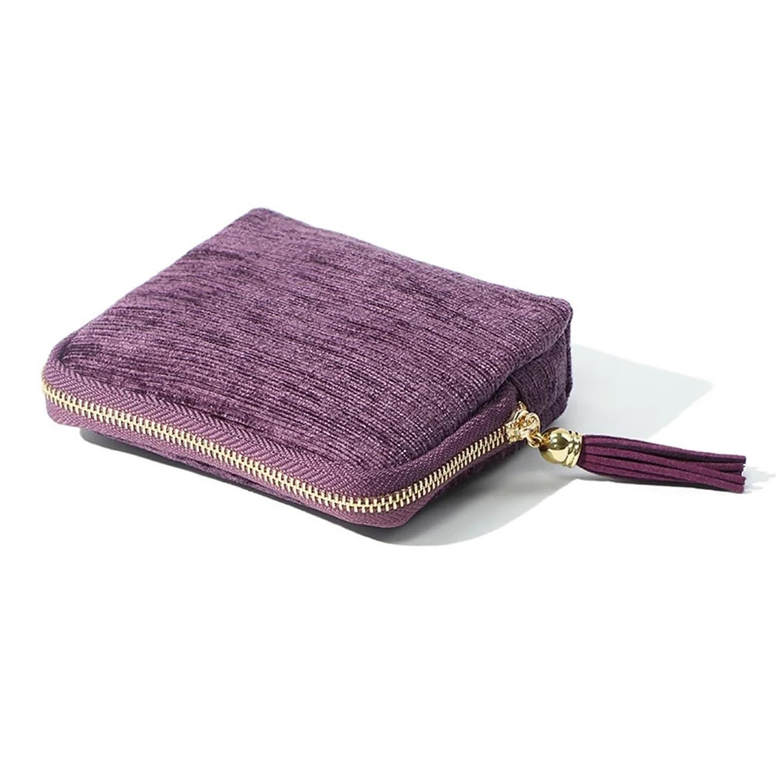 FDzkrtvm Transparent Jewelry Storage Book, Jewelry Bag Multicolor Multiple Compartments Travel Clutch Zipper(Purple)