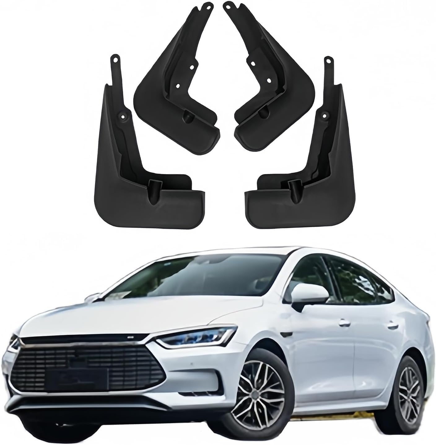 NYSLDSCO 4Pcs Premium Mud Flaps for BYD Qin Pro EV 2018 2019 2020 2021 2022 2023 2024 2025 Front and Rear Splash Guards Durable Mudguards Protection Against Road Debris