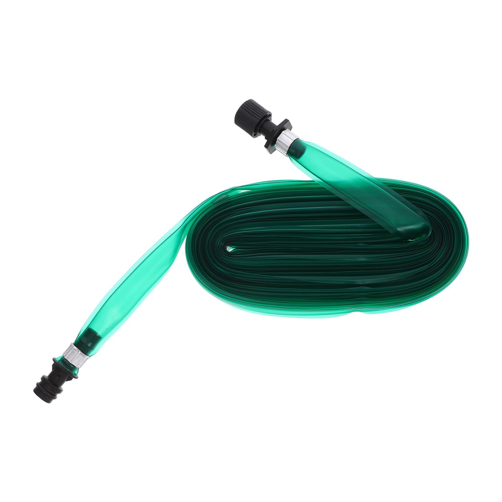Pvc Gartenschlauch Sprinklerschlauch Flachschlauch mit Dichtungsring 1/2 Zoll Anschluss Durchgehend für Garten und Gemüsebeete Zufälliger Stil