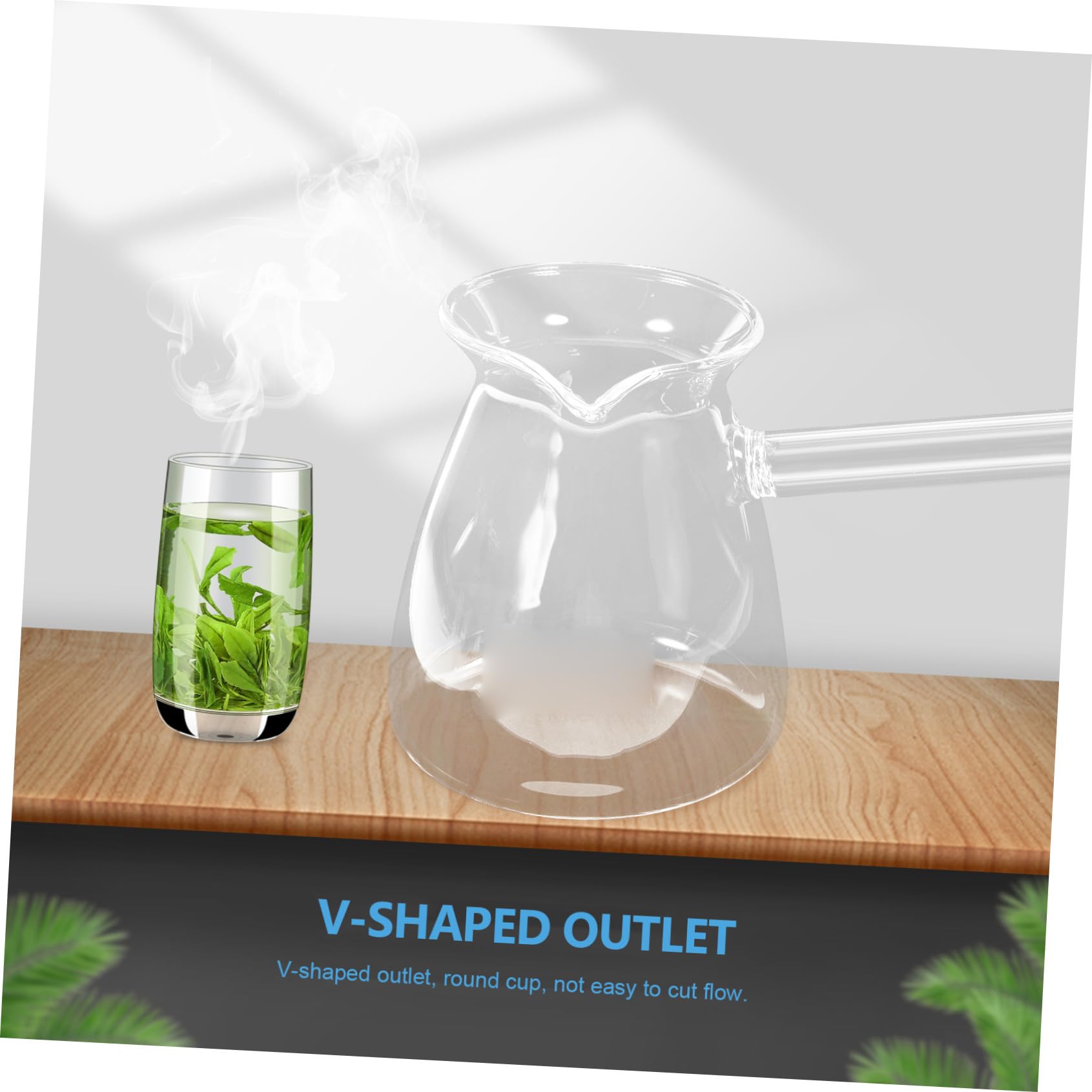 Luxshiny Cafetière Turque En Verre Borosilicaté Épais 450Ml Résistante À La Chaleur Poignée Latérale Ergonomique Théière Transparente Pour Café Turc Et Chauffe Lait
