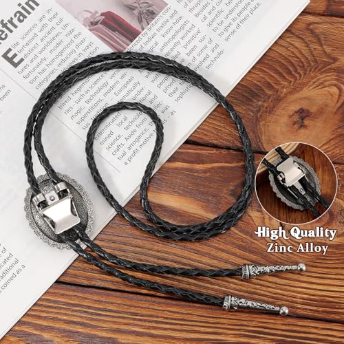 Image of Bolo Tie for Women Men, Western Bolo Tie Rodeo Cowgirl Cowboy Tie Bolo Ties Cowboy Accessories for Men Women