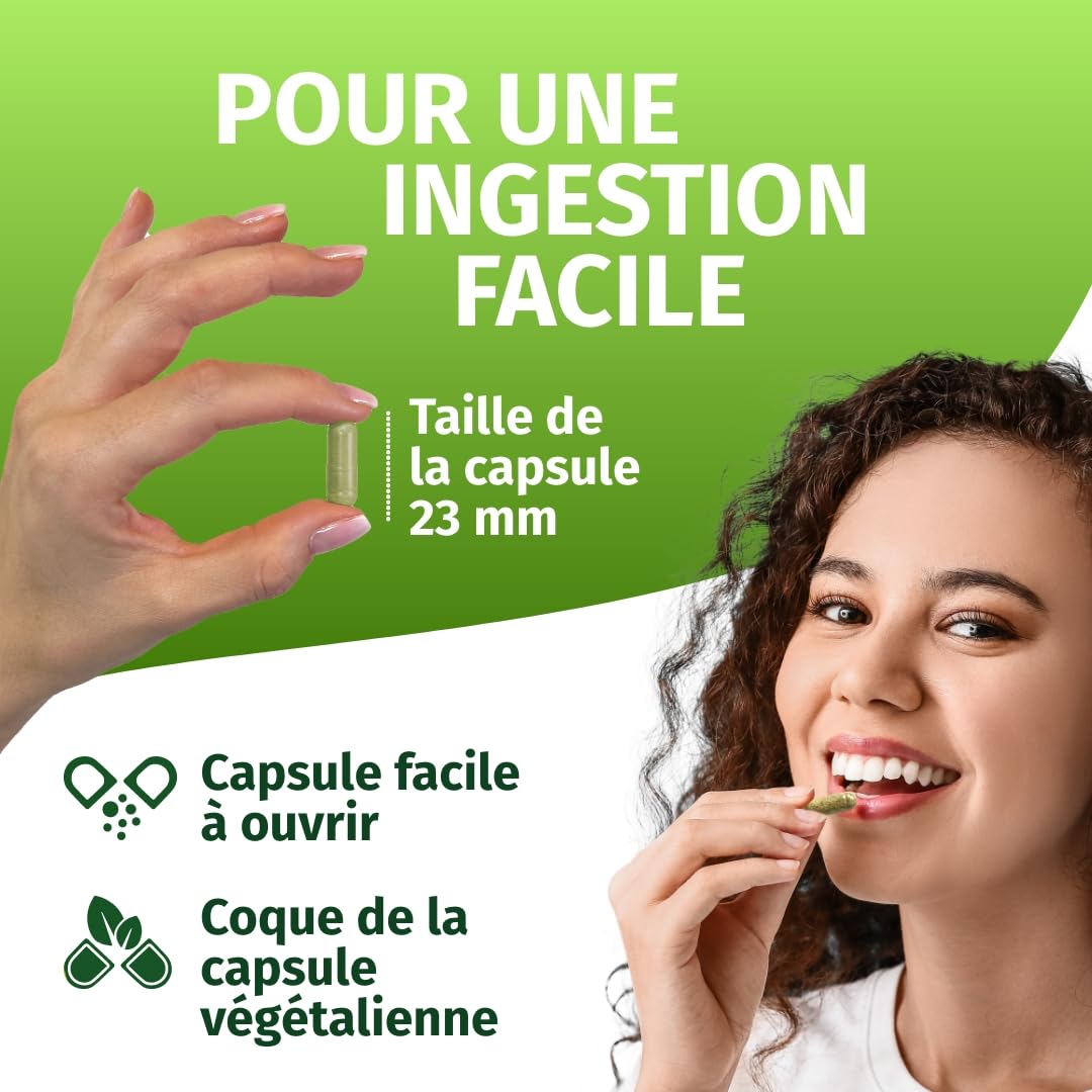 Herbe d'orge gélules naturelles et pures - Dosage élevé: 3.000 mg avec extrait 10:1-365 capsules (3 mois) - Qualité premium d'Allemagne - Végan et testé en laboratoire - Green Naturals®