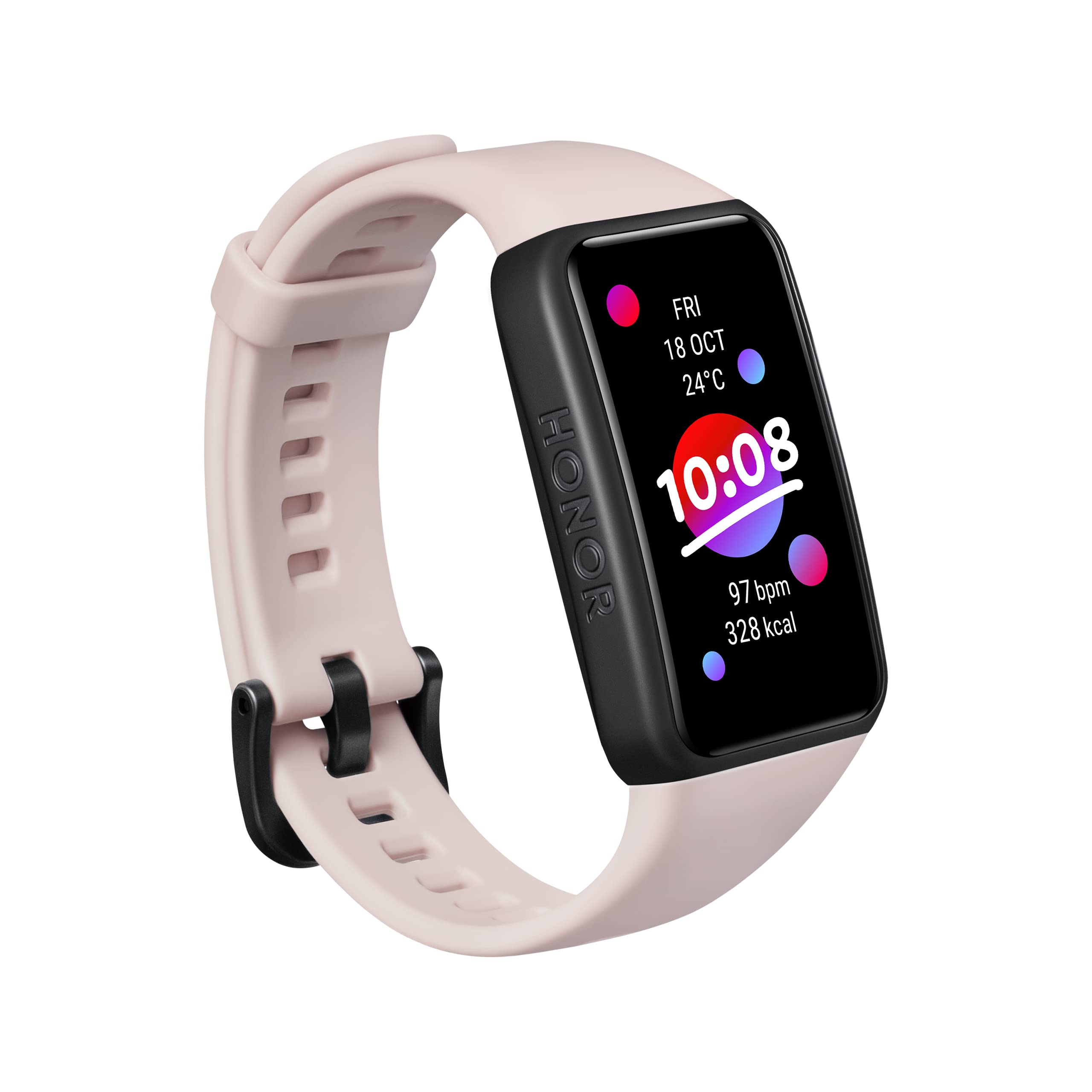 HONOR Band 6 – Bracelet connecté – Ecran AMOLED 1.47" – Suivi SPO2 - Moniteur de fréquence cardiaque et de stress – Suivi du sommeil – Rose