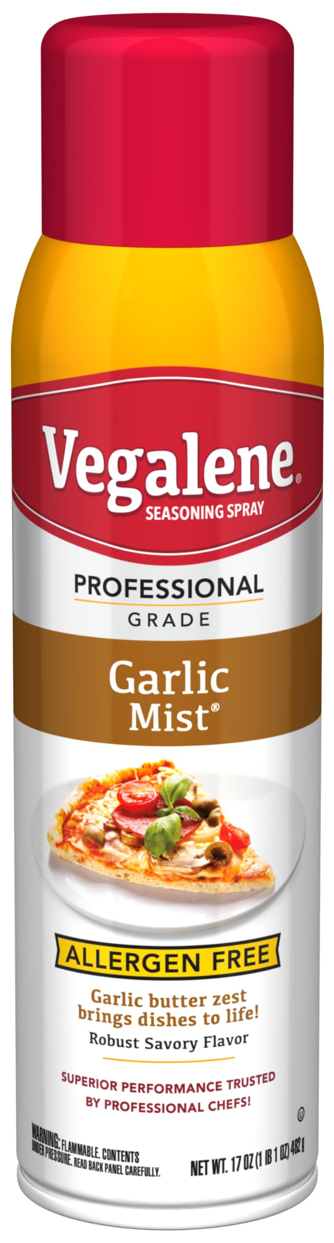 Vegalene Garlic Mist Seasoning Spray, 17oz Aerosol, 6-Pack
