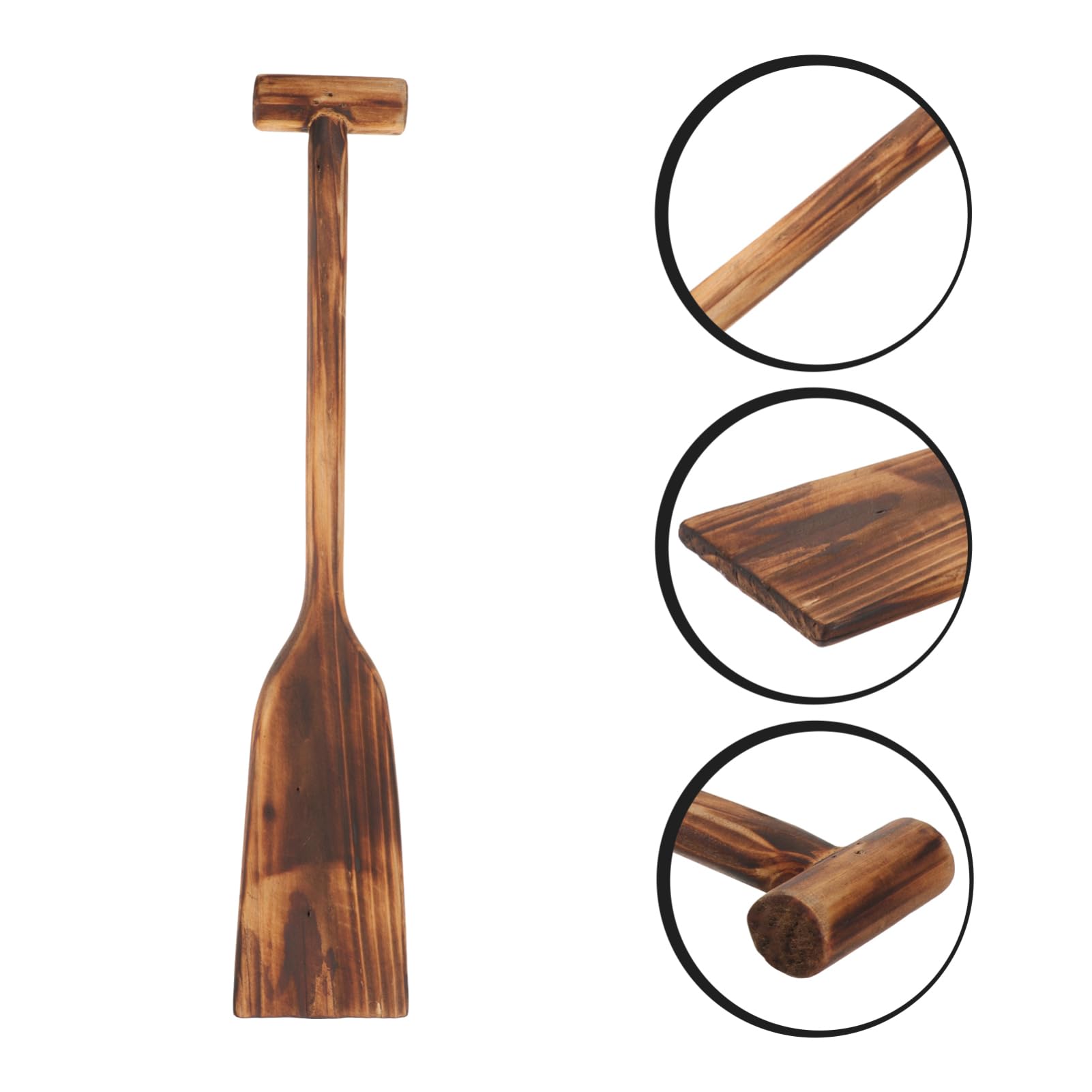 PRETYZOOM Pagaie en Bois Léger et Résistante pour Cosplay, Accessoire de Scène Simple Marron Sensation Confortable, pour Spectacle et Fête